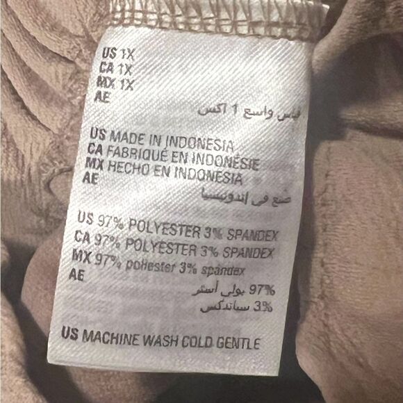 Bar III Trendy Plus Size Paperbag-Waist Jogger Pants Warm Ginger 1X NWT - Picture 6 of 7